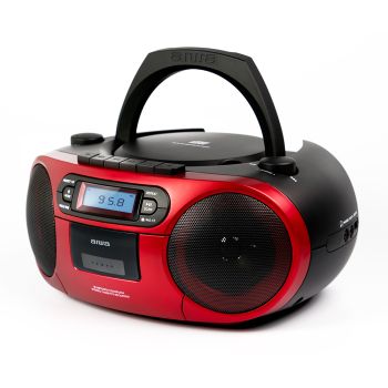 AIWA Prenosni radio CD/MP3/USB/BT/Kasetar - Boombox z FM PLL BBTC-550RD