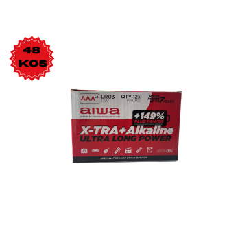AIWA Baterije 48 kos AAA 1.5V Ultra Long Power + Alkaline AB-AAALR03/4