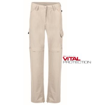 Ladies Long Pants Rumi Zip-off HHL Greige